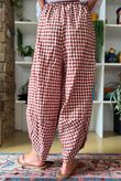 Nonni Gingham Shelby Barrel Pant Rust